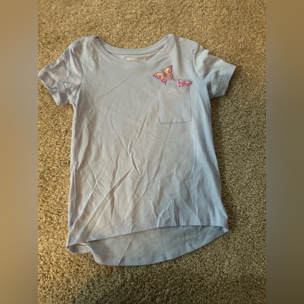 Members Mark Blue Butterfly T-Shirt NWOT